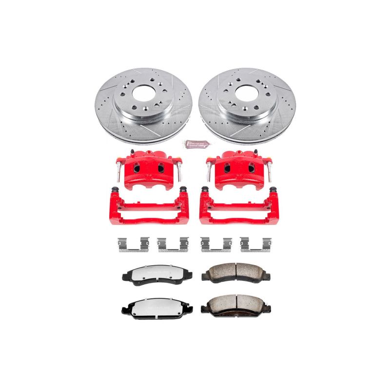 PowerStop 15-20 GMC Yukon XL front Z36 truck & tow brake kit with calipers, performance D&S brake components, automotive upgrade