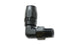 Vibrant male NPT 90 degree hose end fitting -8AN with 3/8 NPT thread, used in high-performance fluid and fuel connections.