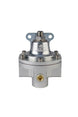 Aeromotive 3-port carbureted fuel pressure regulator with two ORB-06 and one ORB-6 fittings, showcasing the black metal body and ports.