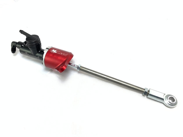 McLeod Racing clutch master cylinder with 3/4 inch bore, remote reservoir, and 8-hole flange for automotive performance use