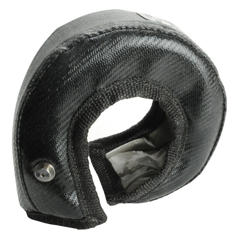 DEI Gen-3 Turbo Shield T4 onyx turbo blanket shield, heat-resistant material with branding logo, designed for turbocharger protection.