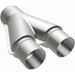 MagnaFlow Y pipe in aluminum, 2.5/3 inch diameter, with smooth transition design for automotive exhaust systems.