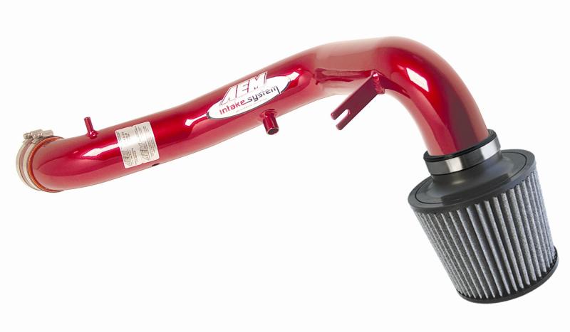AEM 4-inch universal cold air intake system with black intake tube and filter, designed for improved engine airflow.