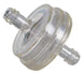 K&N Engineering cellulose media fuel filter with 2.125-inch diameter and 4.281-inch length, showing the filter's media and metal casing.