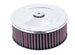 K&N Engineering round custom air filter with 2.875-inch ID, 3.875-inch OD, and 2-inch height, designed for drop-in air filtration.