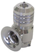 Turbo XS Type H-RFL blow off valve with aluminum piston and O-ring, shown installed on a vehicle's intake system.