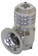 Turbo XS Type H-RFL blow off valve with aluminum piston and O-ring, shown installed on a vehicle's intake system.