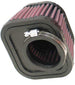 K&N Flow Control Custom Assembly 2BBL HOL with Check Valve, air filter for direct fit, showing the filter components and assembly.