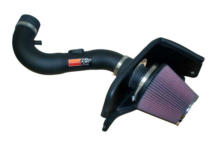 K&N Engineering cold air intake kit for 2011-2015 Chevy Camaro V6 3.6L engine, showing the intake tubes and filter components.