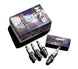 HKS Super Fire Racing M45 spark plugs arranged in a group, showcasing their metal tips and brand-specific design.