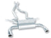Borla catback exhaust system for 2016 Cadillac ATS-V with dual 4-inch tips and split rear exit, showcasing twin turbo performance.