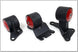 Innovative Mounts black steel engine mounts with 60A bushings for 90-93 Acura Integra B-Series engine, shown with mounting hardware.